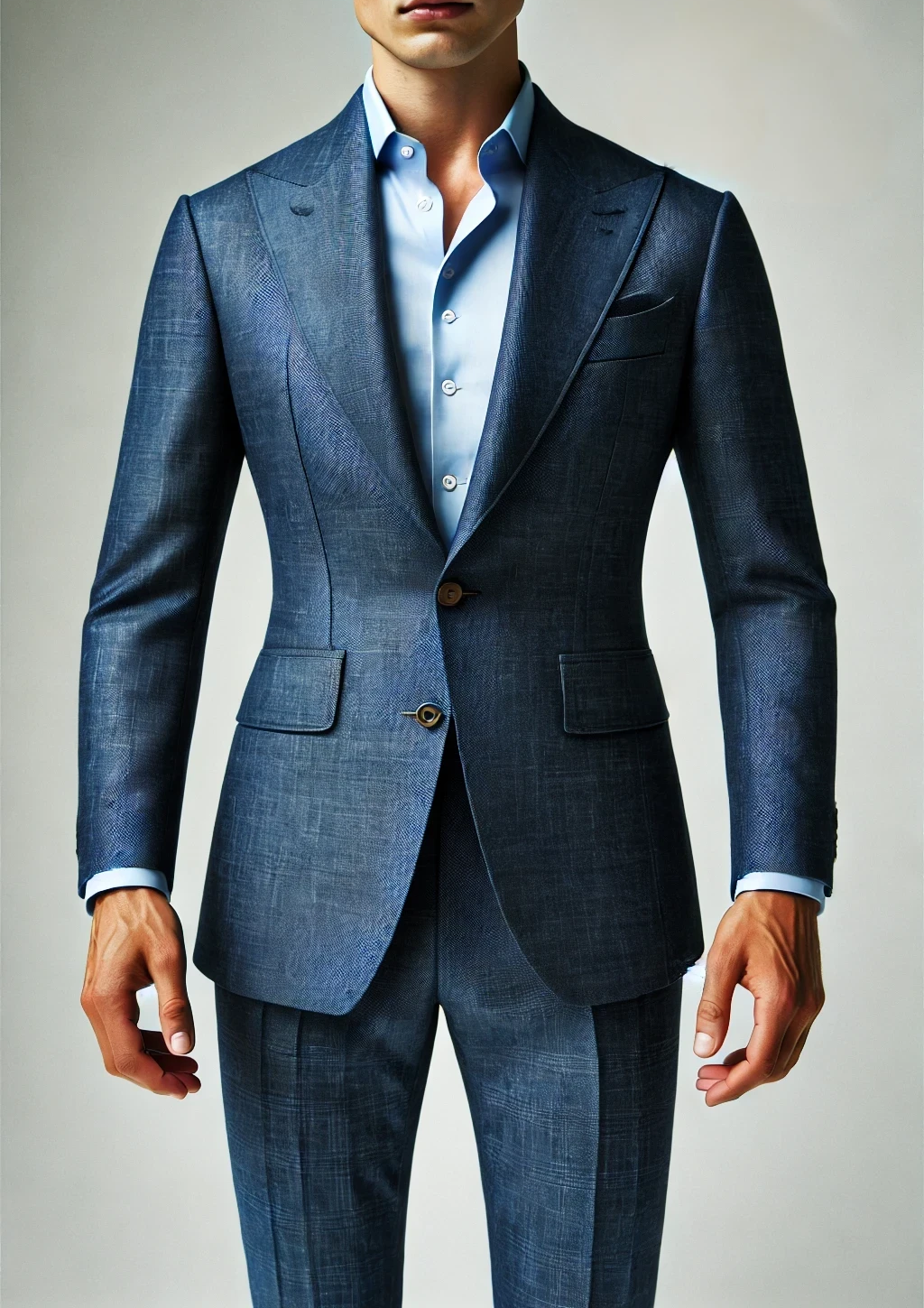 100% wool Blue Suit